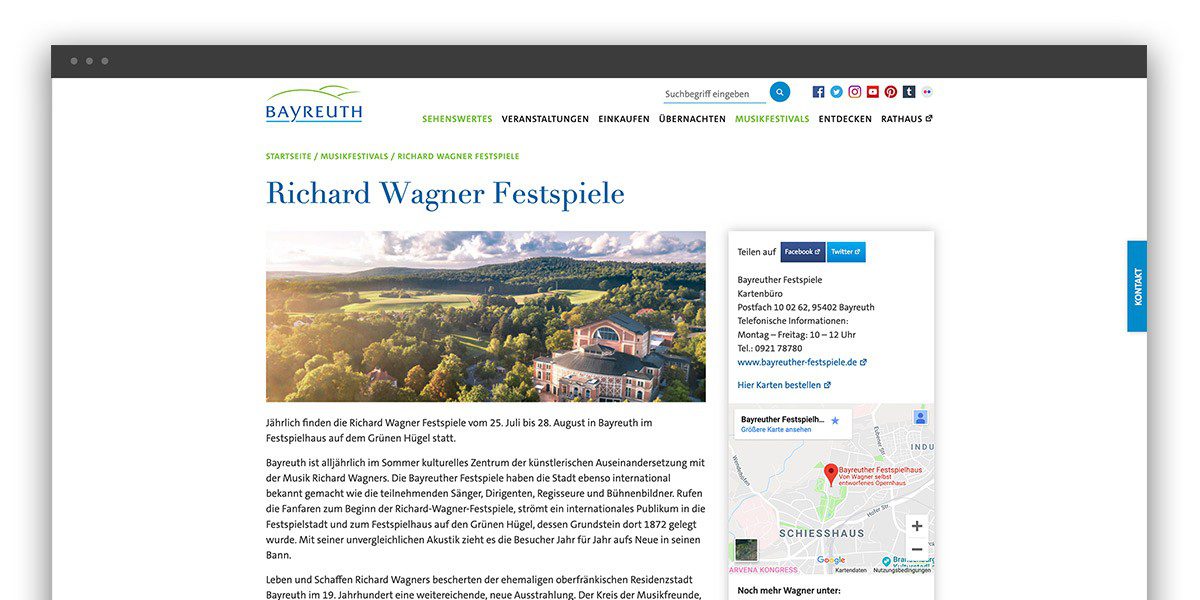 Bayreuth Tourismus Kundenreferenz Werbeagentur Naila Grafikdesign Webdesign Fotoshooting