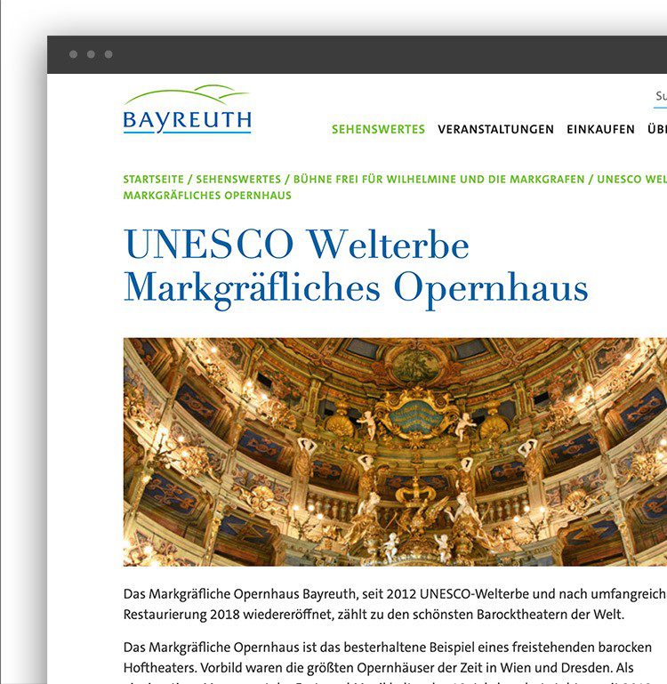 Bayreuth Tourismus Kundenreferenz Werbeagentur Naila Grafikdesign Webdesign Fotoshooting