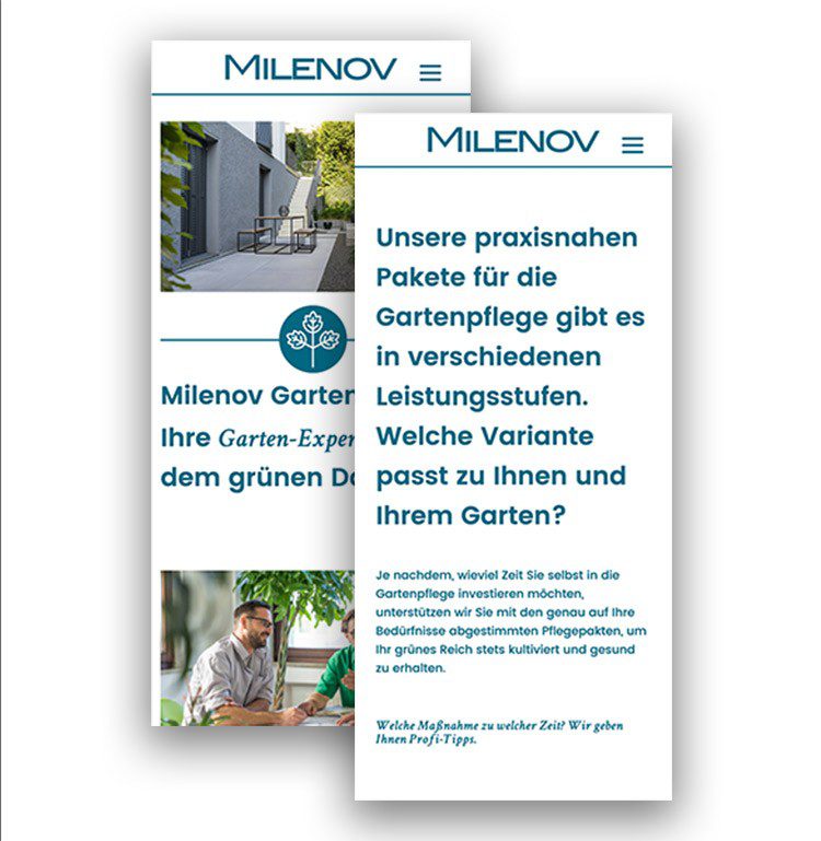 Milenov Stuttgart Degerloch Kundenreferenz Werbeagentur Naila Grafikdesign Webdesign Fotoshooting