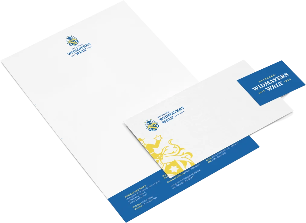 Metzgerei Widmayer Kundenreferenz Briefpapier Briefhülle