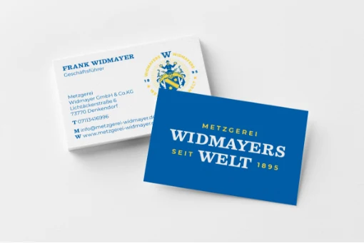 Metzgerei Widmayer Kundenreferenz Visitenkarte