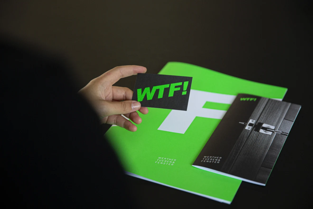 Werther Türen und Fenster Kundenreferenz Flyer Visitenkarte