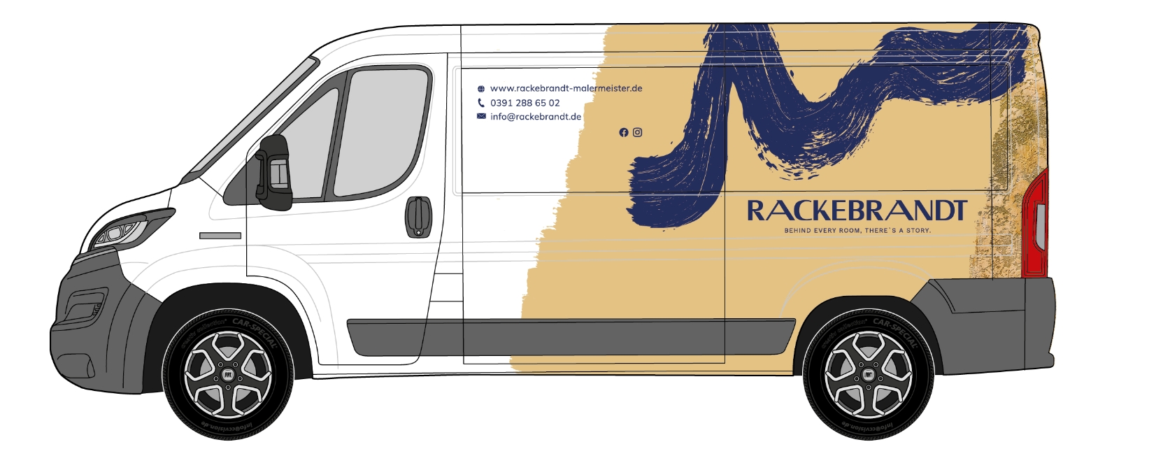 Maler Bastian Rackebrandt Kundenreferenz Firmenwagen