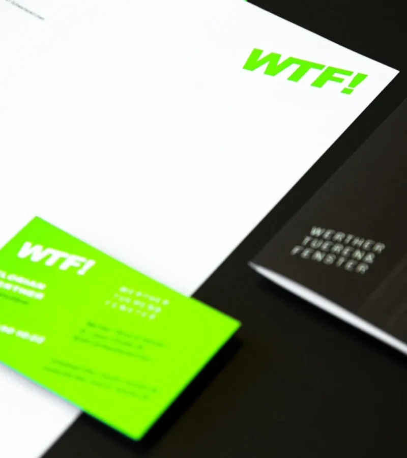 Werther Türen und Fenster Kundenreferenz Flyer Visitenkarte